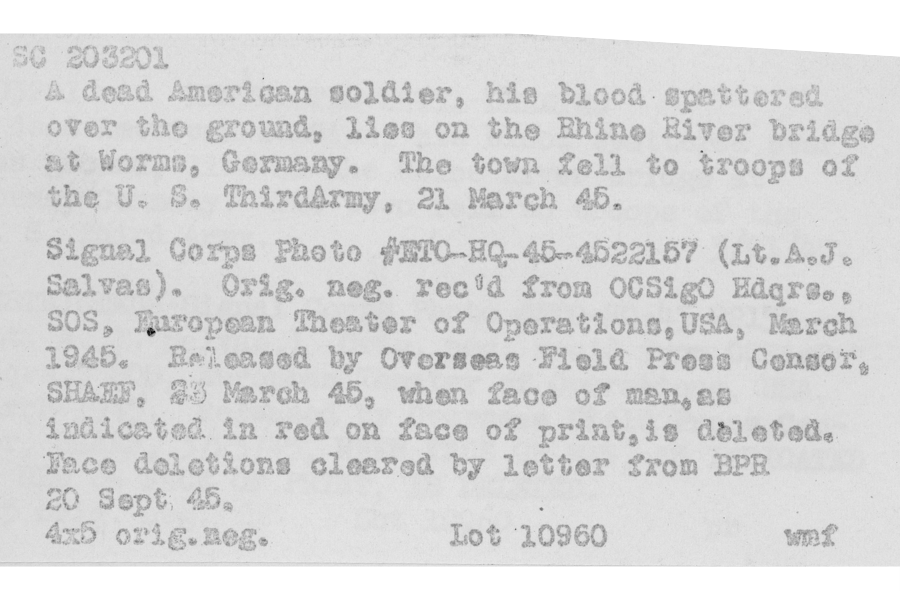 This image contains information pertaining to photo number SC-203201 held by the United States National Archives.
